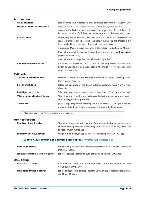 AWS 924-948 - Solid State Logic