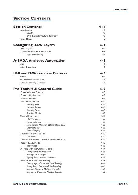 AWS 924-948 - Solid State Logic