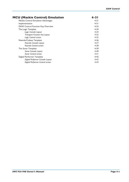 AWS 924-948 - Solid State Logic