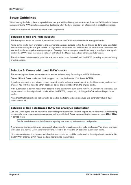 AWS 924-948 - Solid State Logic