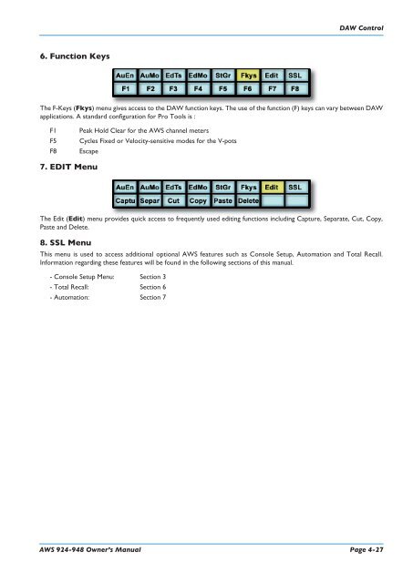 AWS 924-948 - Solid State Logic