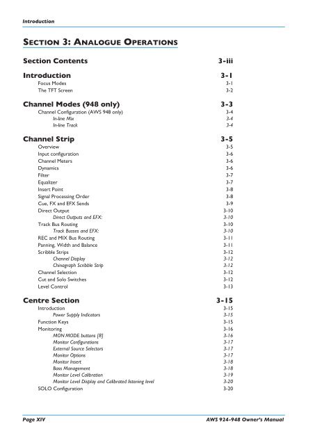 AWS 924-948 - Solid State Logic