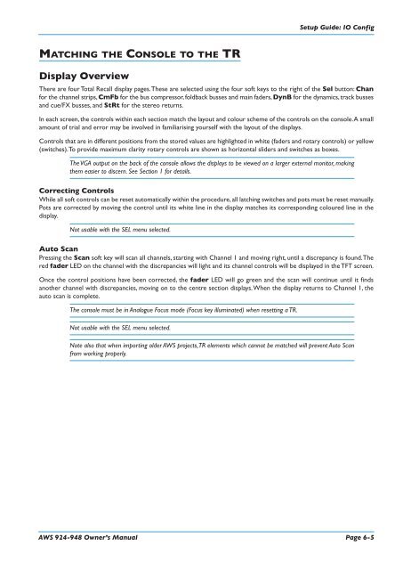 AWS 924-948 - Solid State Logic