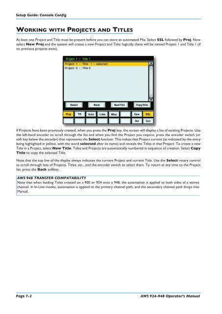 AWS 924-948 - Solid State Logic