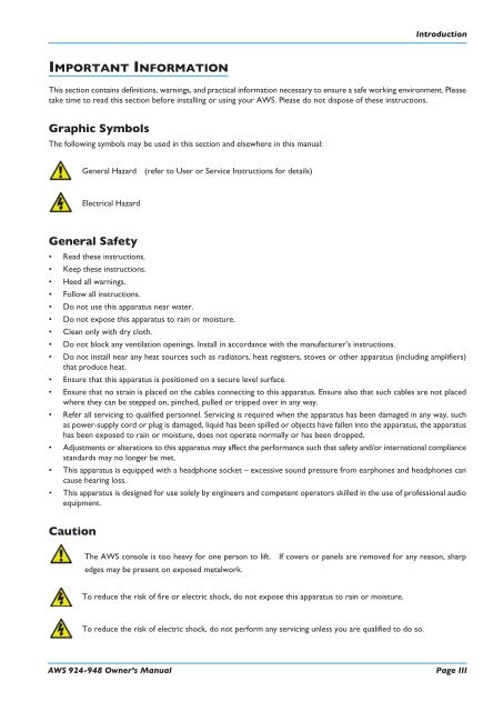 AWS 924-948 - Solid State Logic