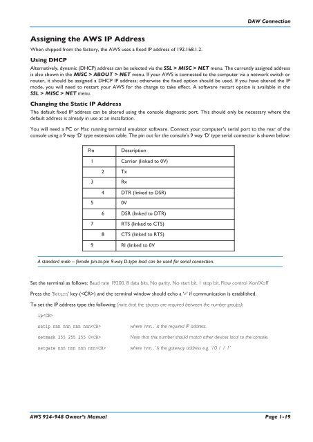 AWS 924-948 - Solid State Logic