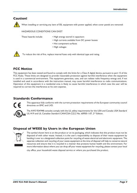 AWS 924-948 - Solid State Logic