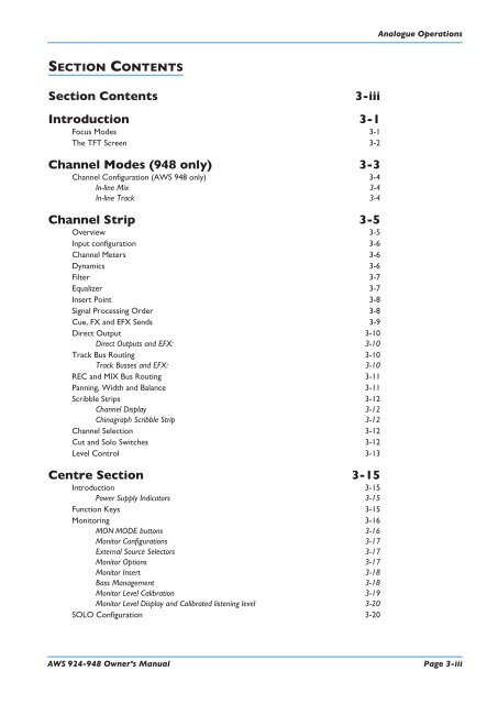 AWS 924-948 - Solid State Logic