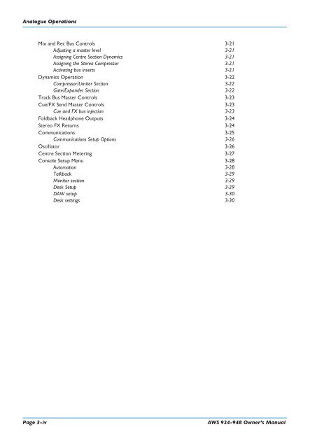 AWS 924-948 - Solid State Logic