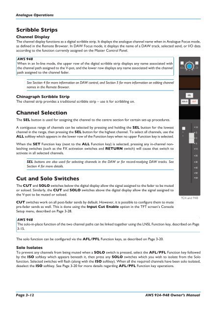 AWS 924-948 - Solid State Logic