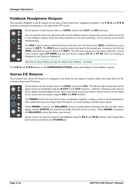 AWS 924-948 - Solid State Logic