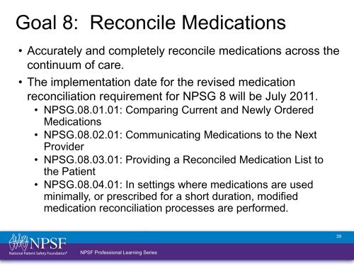 Patient Safety Curriculum Module 10: The National Landscape ...