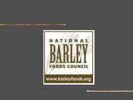 Review of National Barley Foods Council programs Mary Palmer ...