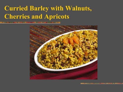 Review of National Barley Foods Council programs Mary Palmer ...