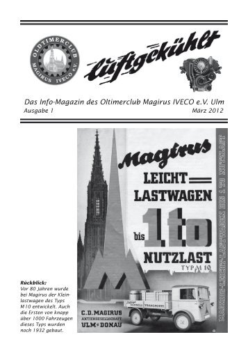 Das Info-Magazin des Oltimerclub Magirus IVECO e.V. Ulm