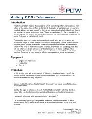 Activity 2.2.3 - Tolerances - Troy High School