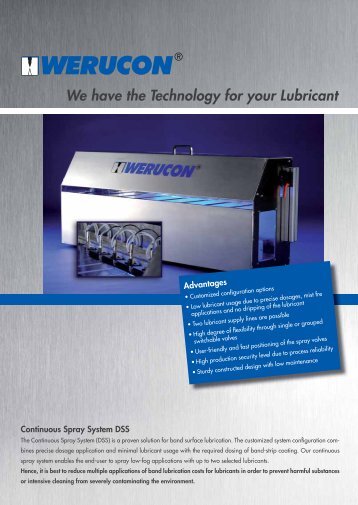 We have the Technology for your Lubricant - Werucon ...