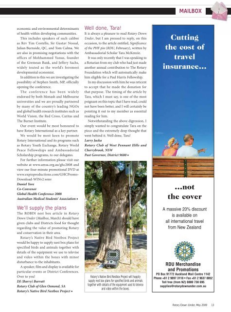 May 2008 RDU online (pdf) - Rotary Down Under