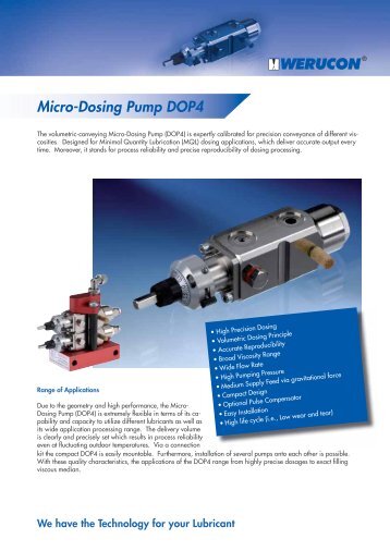 Micro-Dosing Pump DOP4 - Werucon Automatisierungstechnik GmbH
