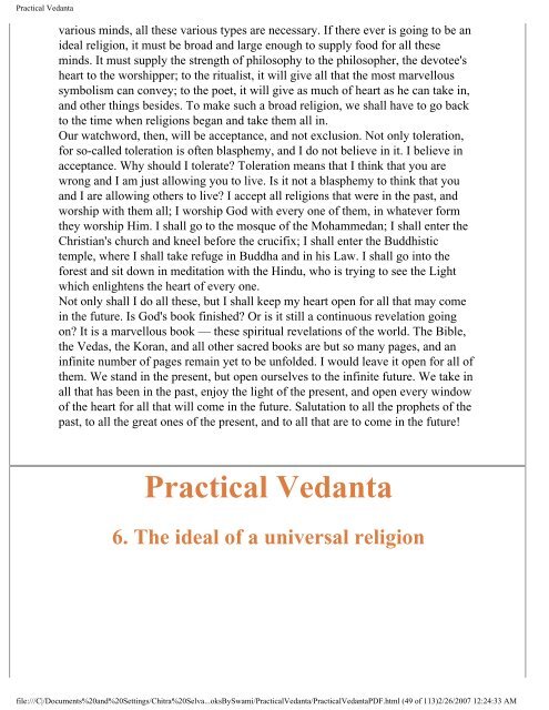 Practical Vedanta