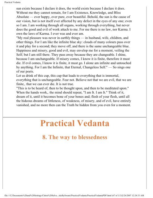 Practical Vedanta