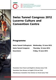 Swiss Tunnel Congress 2012 Lucerne Culture and Convention Centre