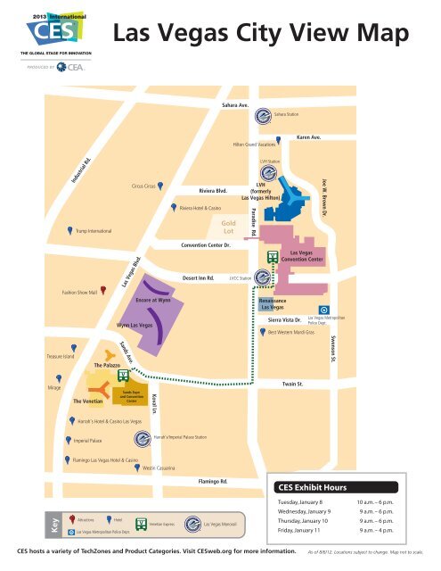 Las Vegas Convention And World Trade Center LVH Map CES