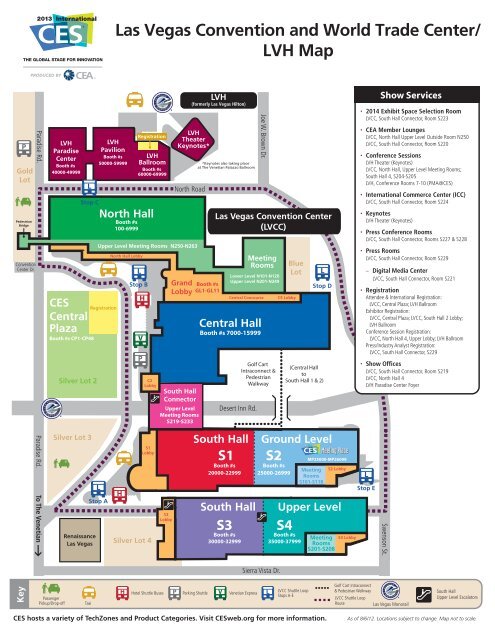 Las Vegas Convention and World Trade Center/ LVH Map - CES