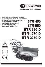 BTR 450 BTR 550 BTR 550 D BTR 1750 D BTR 2250 D - Bertolini