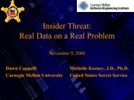 National Threat Assessment Center Robert A. Fein, Ph.D ... - Cert