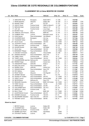 Montée 3 - Rallye Automobile du Pays de Montbéliard 29 septembre ...