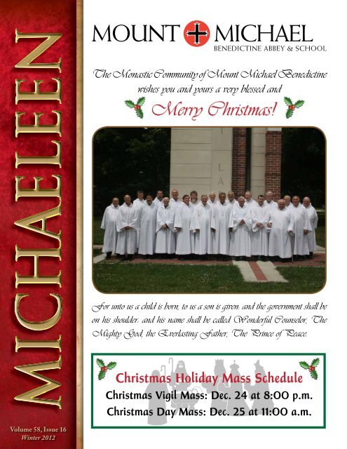 Winter 2012 - Mount Michael Benedictine School