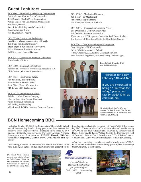 Spring 2011 Newsletter - M E Rinker Sr School of Building ...
