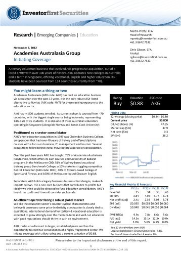 2012.11.07 - Investorfirst - Academies Australasia