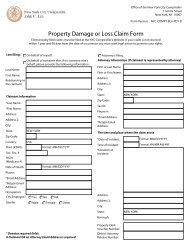 Property Damage or Loss Claim Form - NYC Office of the Comptroller