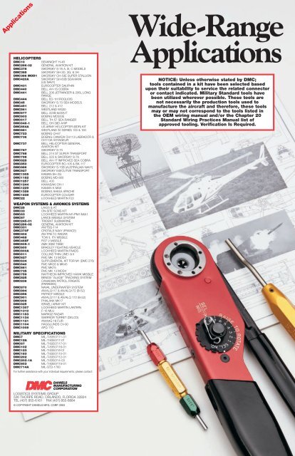 DMC Tool Kits - Pan Pacific Electronics