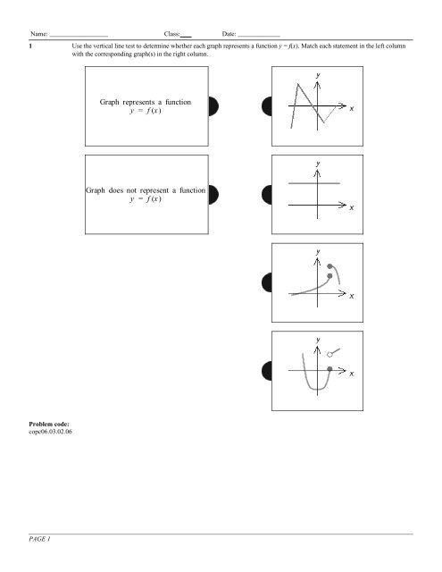 Graph Represents A Function Y F X Mathematics 1 2 3