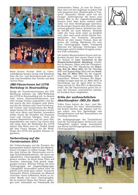 TSV-Nachrichten 1/2011