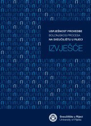 IZVJEÅ ÄE - Odjel za biotehnologiju - SveuÄiliÅ¡te u Rijeci