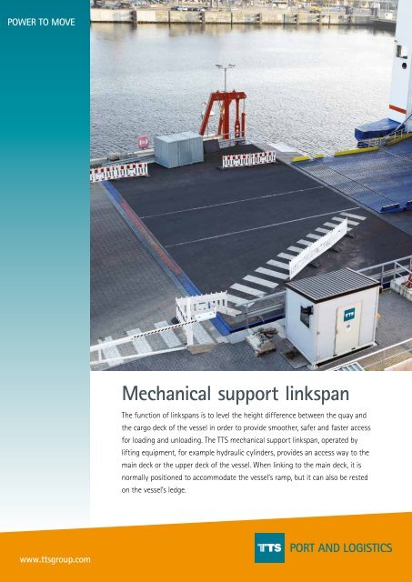 Mechanical support linkspan - TTS Group ASA