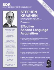 SDR STEPHEN KRASHEN - Staff Development Resources