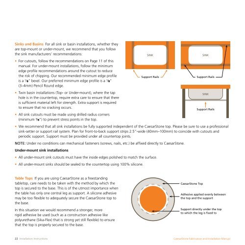 Fabrication and Installation Manual - Caesarstone