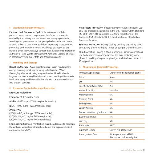 Fabrication and Installation Manual - Caesarstone