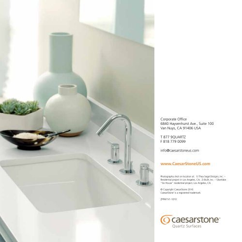 Fabrication and Installation Manual - Caesarstone