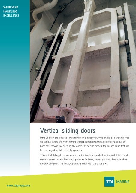 Vertical sliding doors MARINE - TTS Group ASA