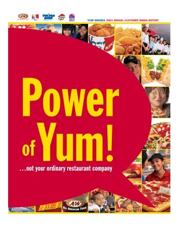 YUM! BRANDS 2003 ANNUAL CUSTOMER MANIA REPORT