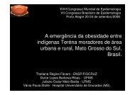 A emergÃªncia da obesidade entre indÃ­genas TerÃ©na ... - Epi2008