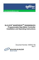 SLO-SYN® WARPDRIVETM SS2000D6i/D3i Programmable Step ...