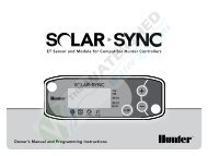 Solar Sync Owner's Manual - Hunter Industries