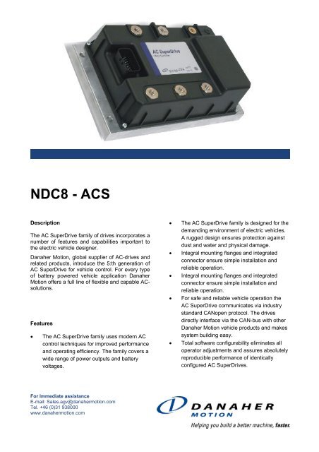 Ndc8 - acs - Danaher Motion